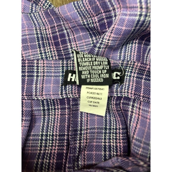 Hot Topic Skater Mini Skirt Size Small Pink Black Plaid Pleated Side Zipper - Picture 3 of 5